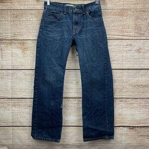 Levi's 505‎ Straight Leg Jeans Boys [Size 12] Regular Denim Blue Distressed